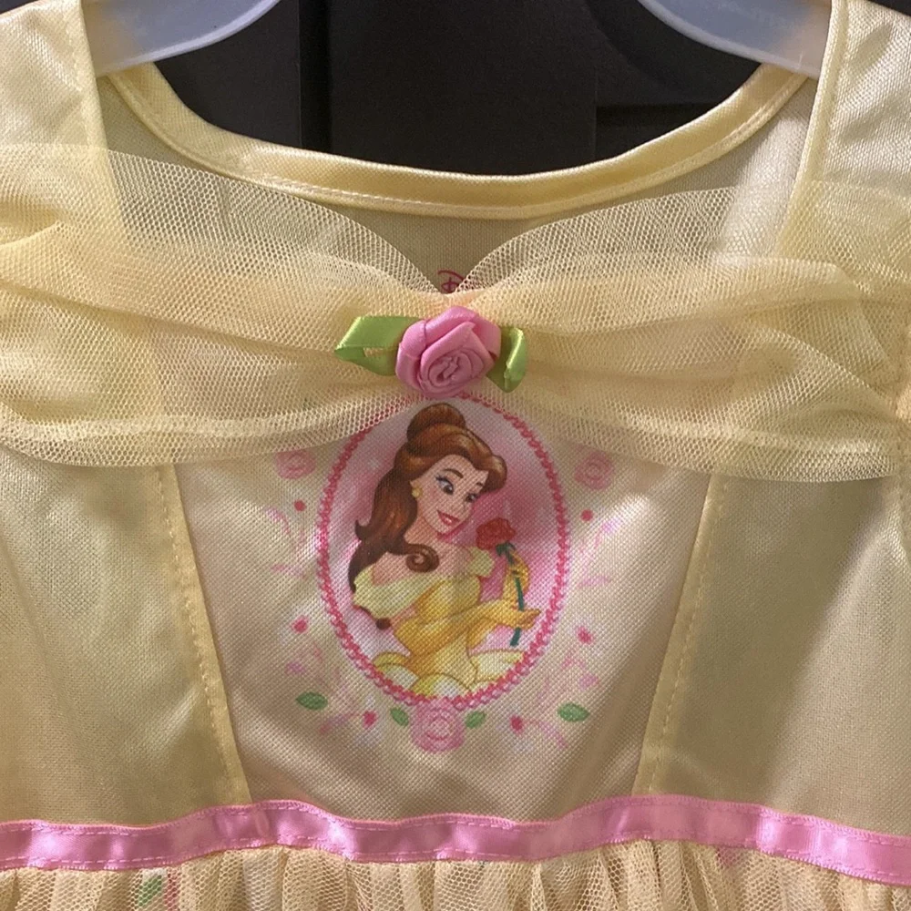 Disney Beauty and The Beast Night Dress Pajamas size 3t Disney Princess Belle - Picture 3 of 10